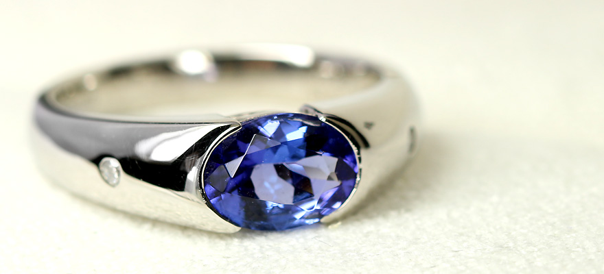 タンザナイト1ct ダイヤモンド プラチナ リング（指輪）【品質保証書
