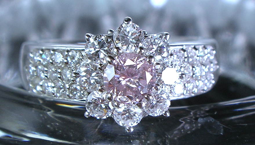 ピンクダイヤモンド 0.52ct プラチナ - リング(指輪)