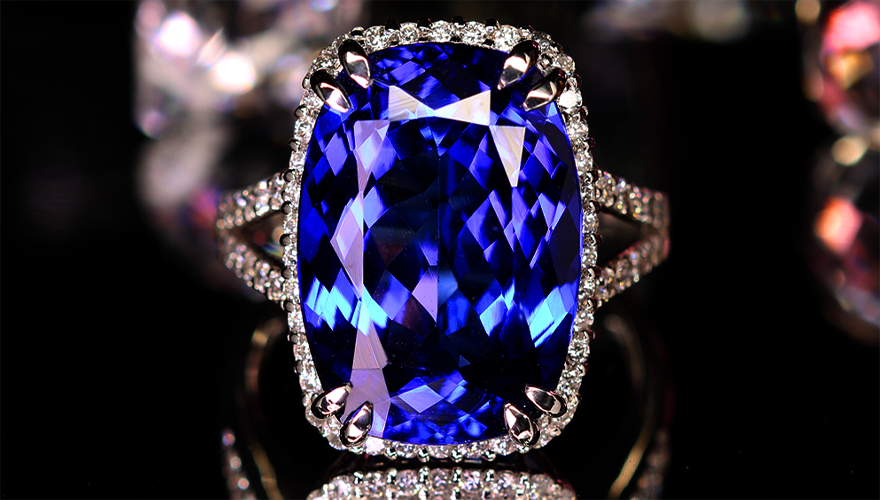 ★5.0ct★✨大粒タンザナイト0.50ctダイヤモンドプラチナリング指輪