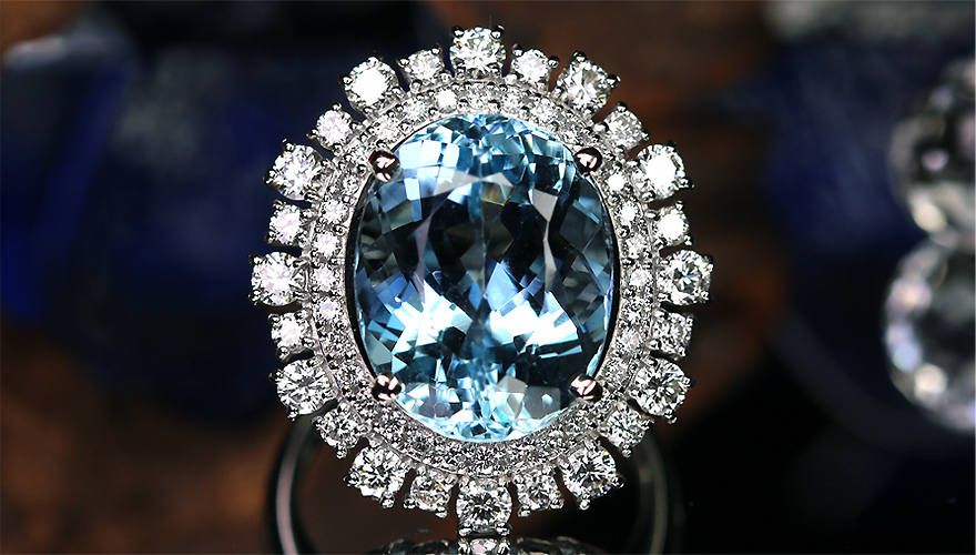 ★1.29ct★✨アクアマリン0.70ctダイヤモンドプラチナリング指輪