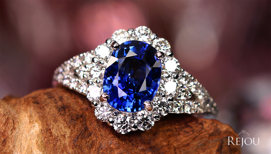 ブルーサファイア　ダイヤモンド　リング　1.092ct　0.2ct　プラチナ新品参考金額41万円程度